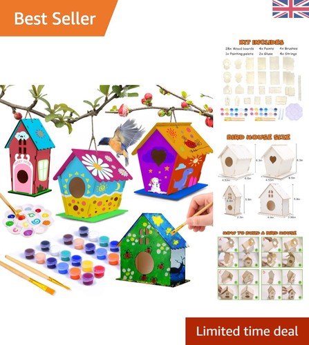 Complete diy wooden birdhouse - wooden,