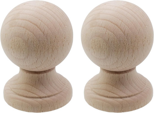 Unfinished wood finials - unfinished,