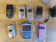 Vintage Retro Mobile Phone Collection Job Lot With Accessories Nokia Samsung Rim