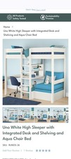 Stompa High Sleeper Bed White