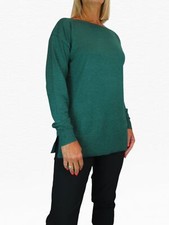 Ladies Green Metallic Jumper