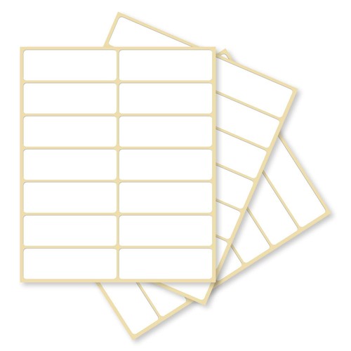406 white labels - white, 19x62mm
