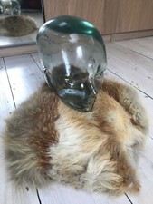 Vintage golden island fox fur stole shrug collar, thick, fluffy and soft wedding