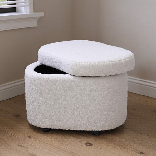 Oval ottoman pouffe seat stool - ottoman,