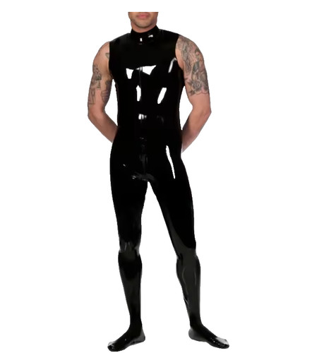 Mens sleeveless latex - mens,