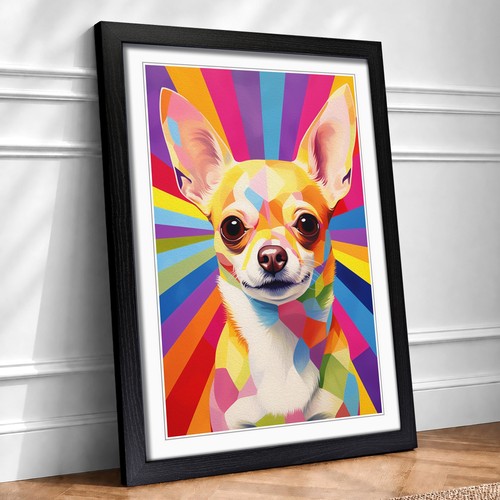 Chihuahua colour field framed - field,