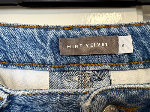 Mint velvet blue denim midi - mint,