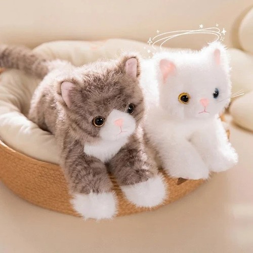 Realistic cat plush toy - realistic,