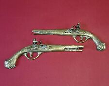 Pair retro vintage solid brass