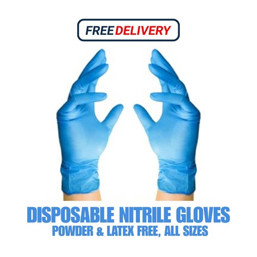 100 blue disposable nitrile - 100,