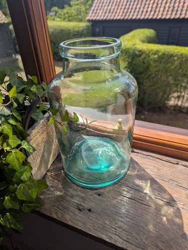 Vintage mouth blown green - mouth,