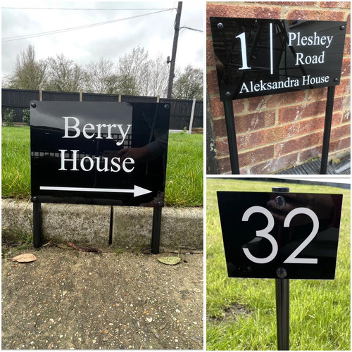 Freestanding house sign door - freestanding,