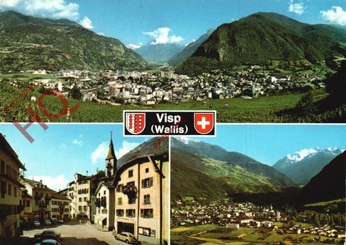 Picture postcard visp - picture, postcard-:visp