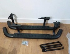 BLACK RUNNING BOARDS SIDE STEPS PAIR STEP RAIL FOR LAND ROVER DEFENDER 110 L316