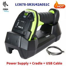 Zebra LI3678-SR3U42A0S1C Ultra-Rugged Cordless 1D Barcode Scanner w/Cradle Cable