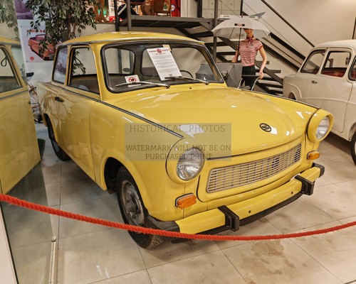 Yellow trabi classic car - yellow,