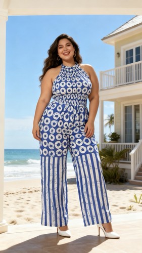 Blue and white lafies - blue,