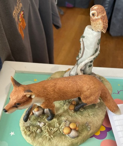 Fox and owl ornament - fox,