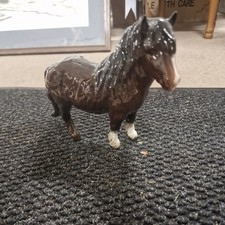 Beswick Pottery - Hand Painted Bay - Shetland Pony Horse Figure