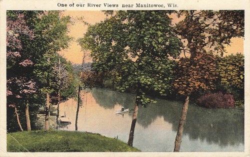 Peaceful river scene and boat - peaceful,
