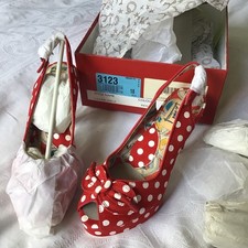 Miss L Fire Red Polka Dot High