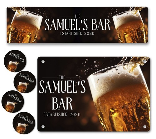 Personalised bar runner sign - personalised,