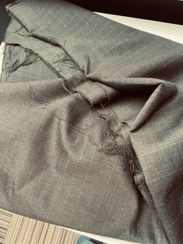 Worsted wool pinstripe suiting