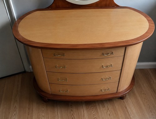 Vintage wooden dresser mirror - wooden, dresser/