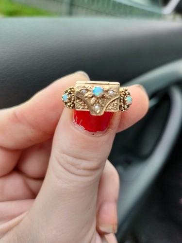 9ct gold envelope ring - gold,