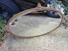 vintage brass edwardian bevelled edge hanging mirror