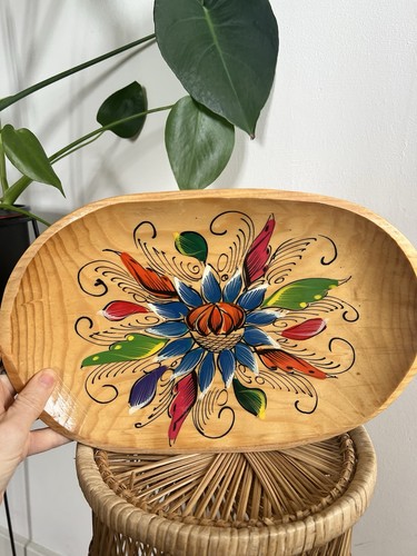 Vintage hand painted wooden - vintage,