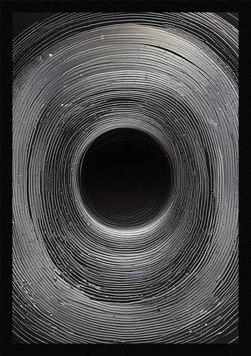 Bold black hole framed - hole,