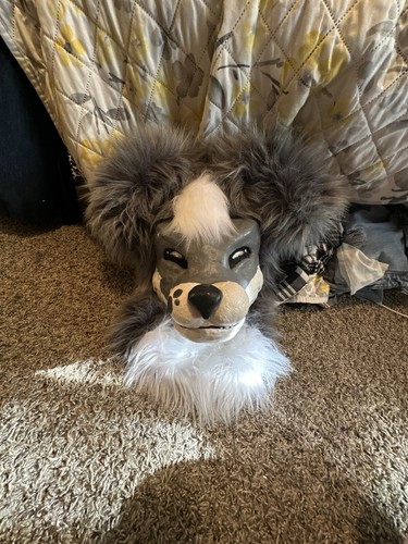 Dog dino mask fursuit has - fursuit, a
