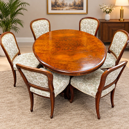 Vintage walnut dining - walnut, table