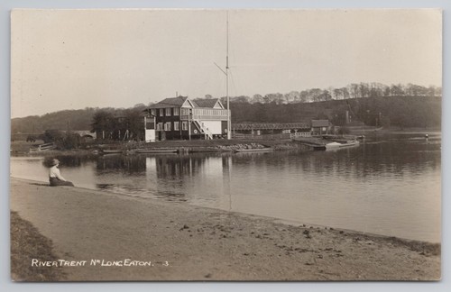 Postcard vintage rppc - rppc, river