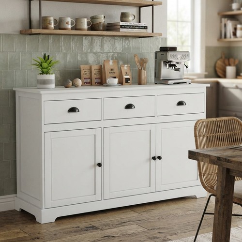 Chic white sideboard with - sideboard, 3