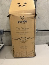 Panda Memory Foam Bamboo Mattress Topper Hydro Foam UK Double Bed Size 135x190cm
