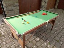 6ft x 3 ft free standing snooker table