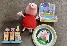 Peppa Pig Bundle Light Up Talking Peppa, Plate, Torch Projector, Jigsaw