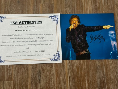 Mick jagger autographed 8x10 - mick,