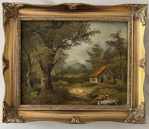 Antique vintage oil - oil, canvas