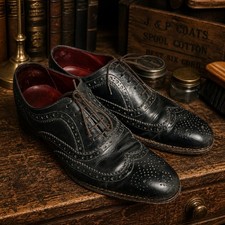 Vintage Black Leather Brogue