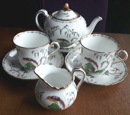 Antique tuscan china tea - tea, set