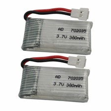 2pcs 3.7V 25C 380mAh Li