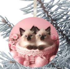 Ragdoll Cat Kitten Hanging Bauble Gift Present Decoration Christmas 