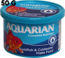 AQUARIAN GOLDFISH FLAKE FOOD  50G FISH TANK AQUARIUM FLAKES GENUINE UK