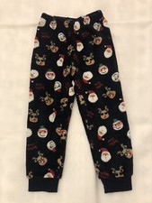 Matalan 4-5 Years Christmas Fluffy Feel Pyjamas Pants Bottoms Xmas Santa Rudolph