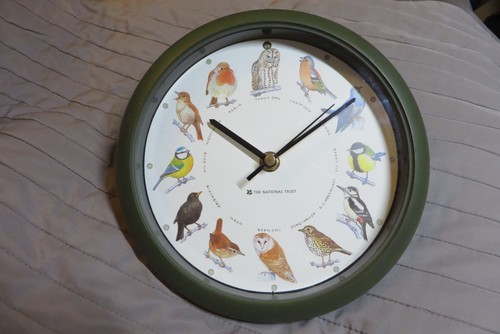 Bird song wall clock 12 - bird, clock,