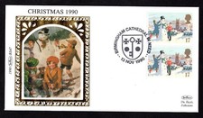 Benham Silk Christmas 1990 First Day Covers Stamps Limited Edition