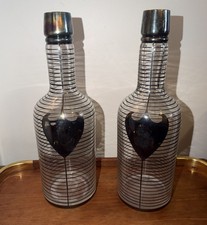 pair antique ornate sterling